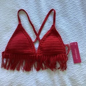 Xhiliaration Crocheted Red Bikini top from Target